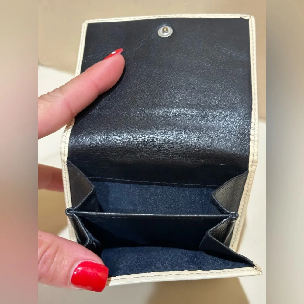 Christian Dior Blue Trotter 2 PVC Canvas And Leather Bifold Wallet